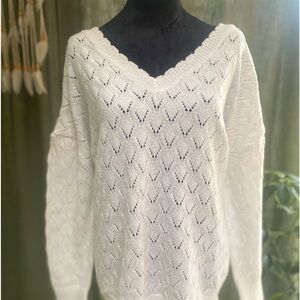 Oversized open back sweater